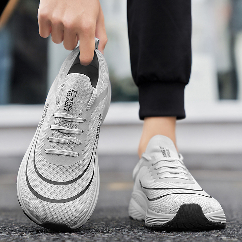 Wide Sole Flyknit Mesh Shoes Sports - Image 5