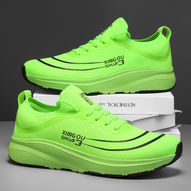 Wide Sole Flyknit Mesh Shoes Sports - Image 3